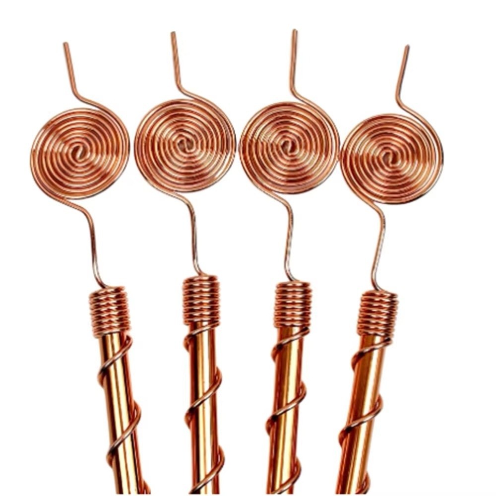 Copper Wire Roll - 新しいスパイラルコイル式電気栽培用支柱。耐久性に優れたガーデン支柱。銅線コイル式支柱。柔軟性のある植物用支柱。プランター用。