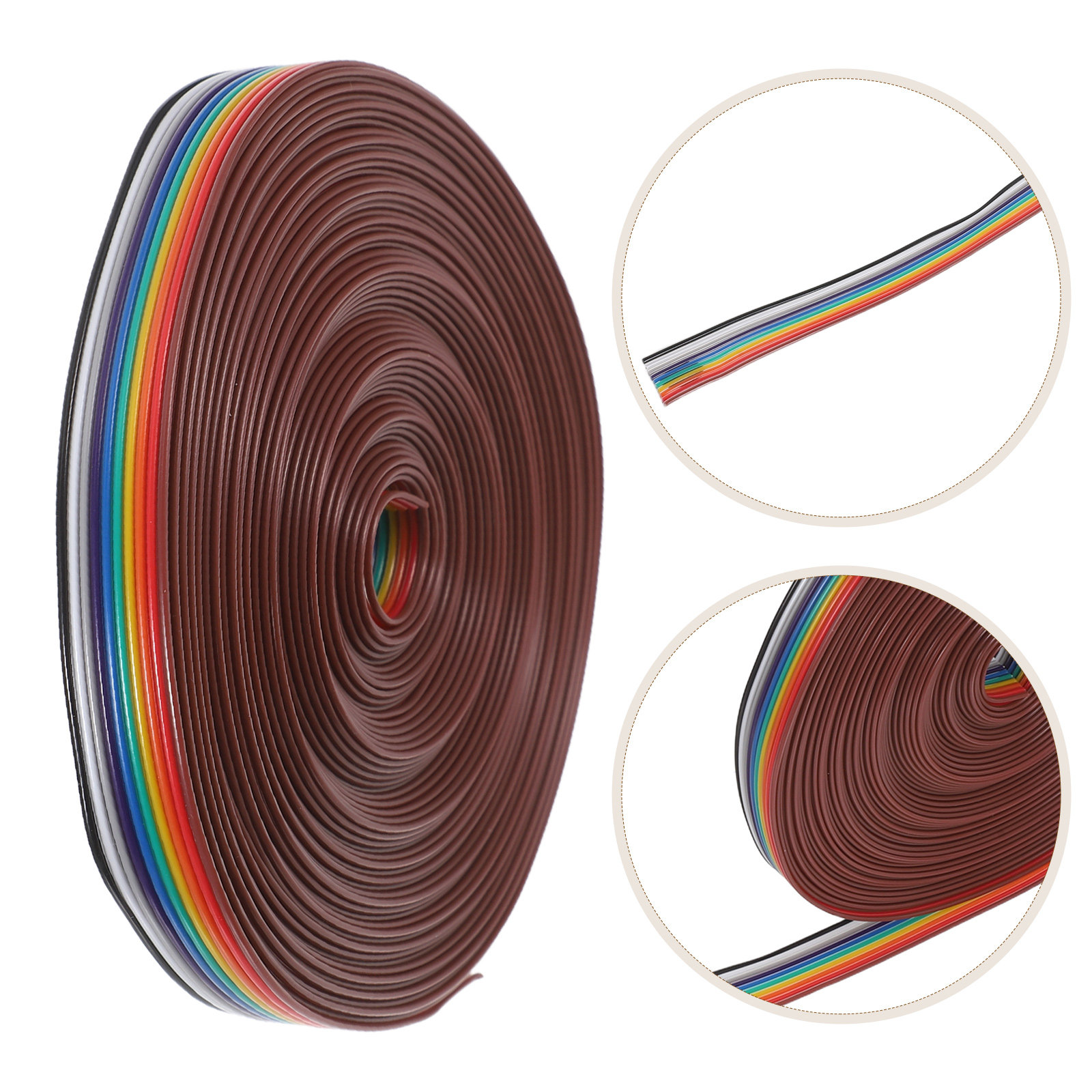 Copper Wire Roll - 1ロール、フラットリボンケーブル、IDC 10P、28AWG、2.54mmピッチ、銅線、産業用電子信号制御、高性能リボンケーブル