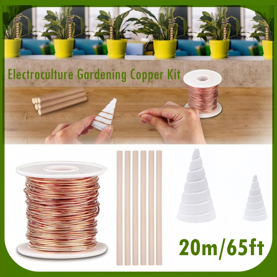 20 メートル/65 フィート電気培養ガーデニング銅キット  - Copper Wire Roll のレビューと価格