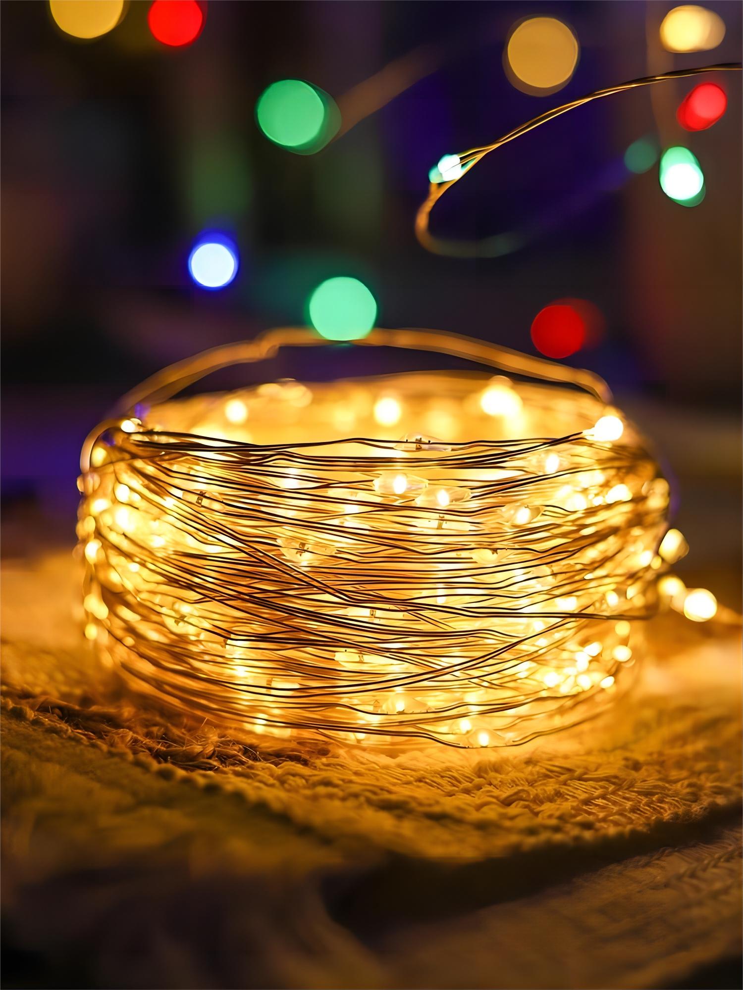 ホワイト5m 50led銅線ストリングライト装飾用 - Copper Wire Roll のレビューと価格