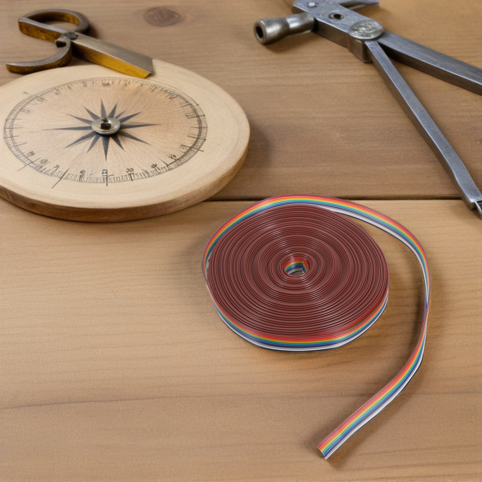 1ロール、フラットリボンケーブル、IDC 10P、28AWG - Copper Wire Roll のレビューと価格